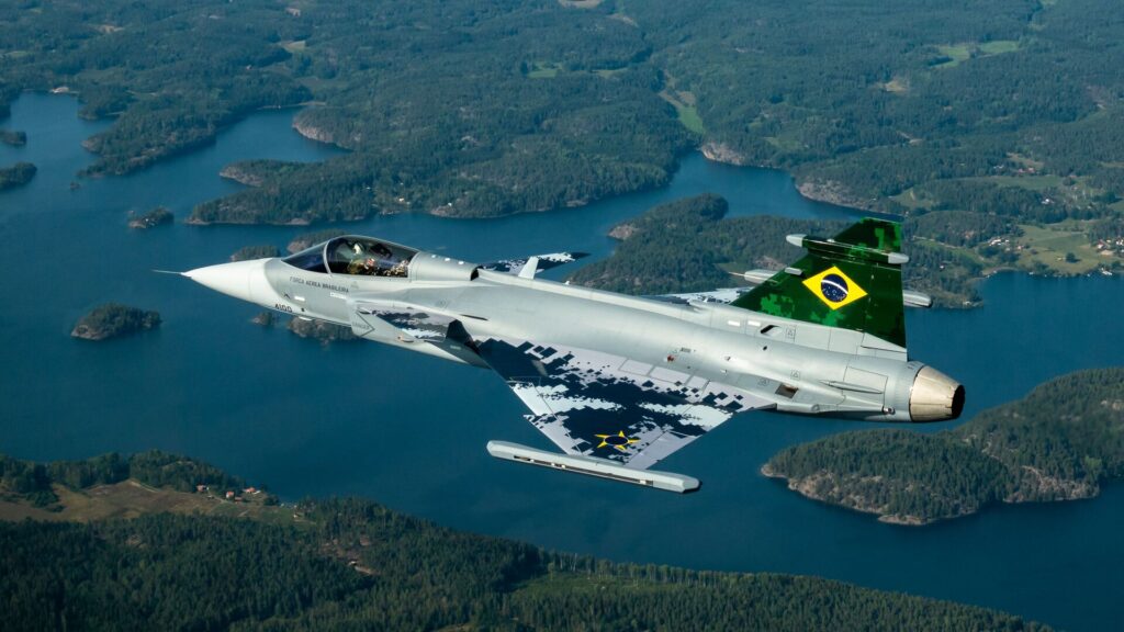 caça Gripen da força aérea brasileira