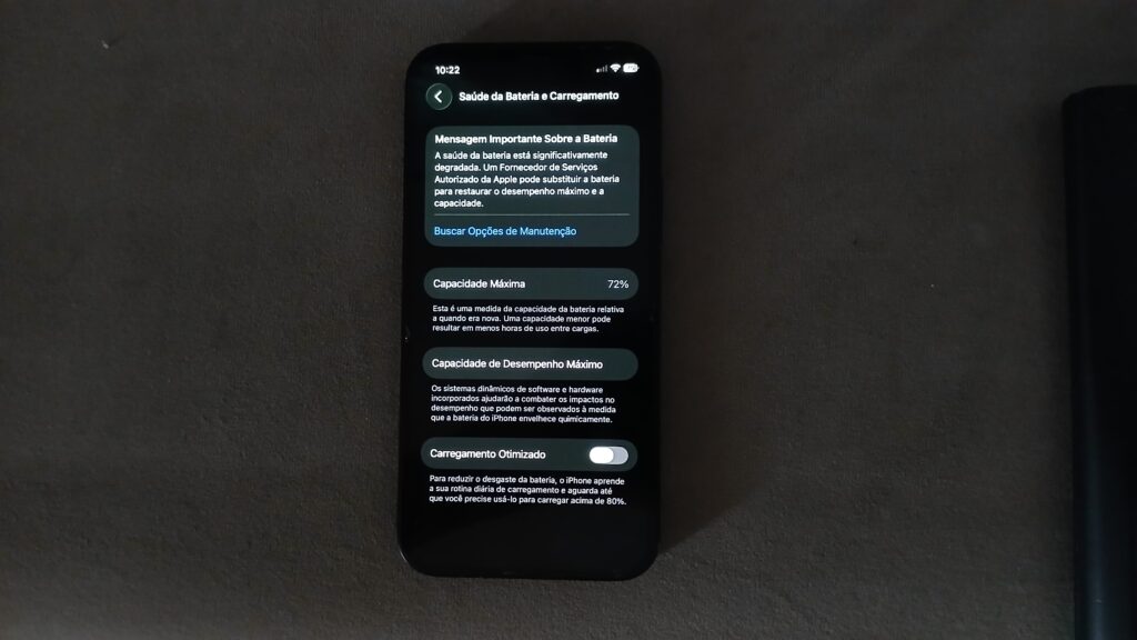 saúde da bateria do iPhone