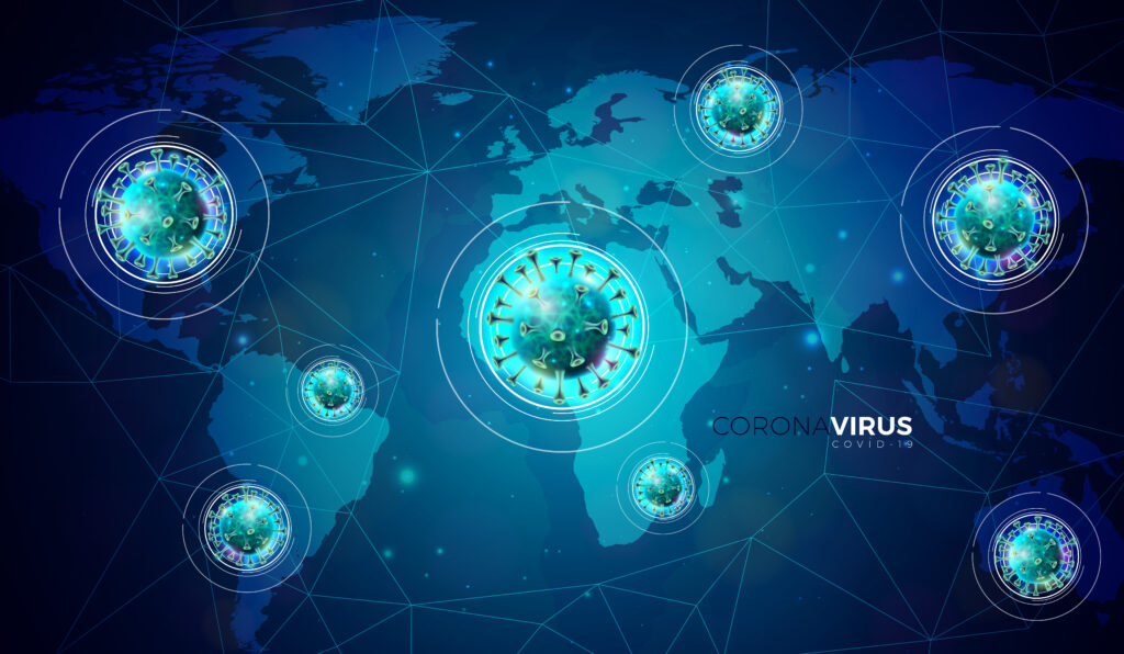 sistema digital monitorando surtos de vírus