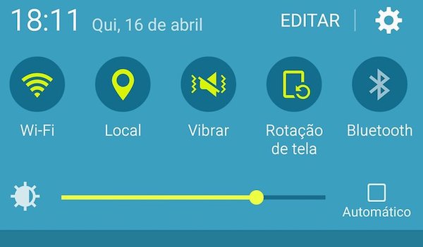 ajuste de brilho do celular