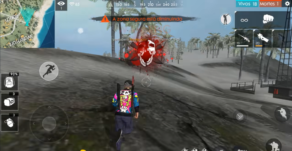 comparação entre versões do Free Fire - 2018