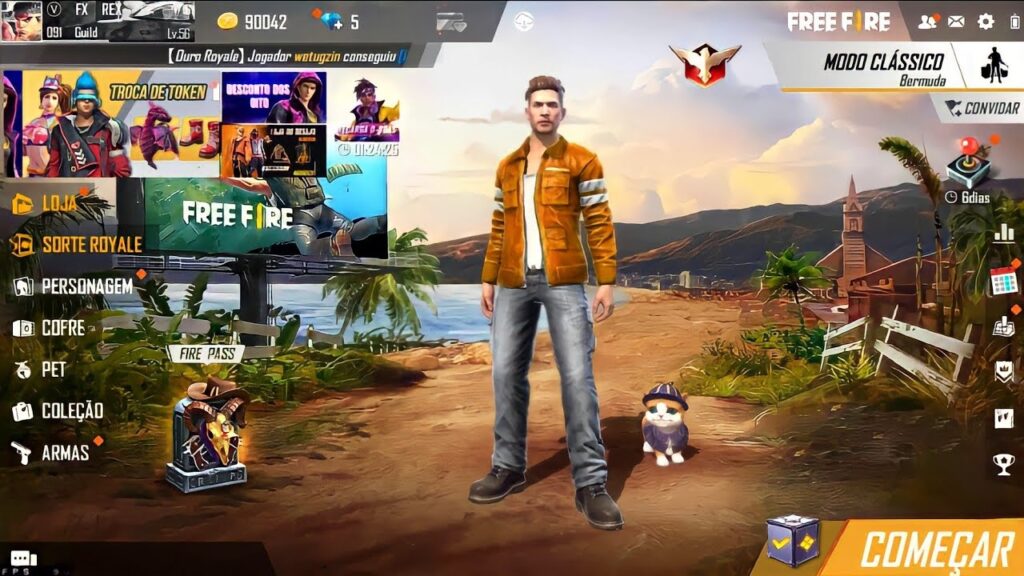 lobby clássico do Free Fire