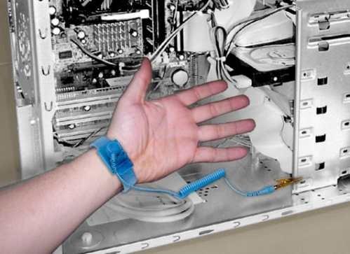pulseira antiestática montagem PC