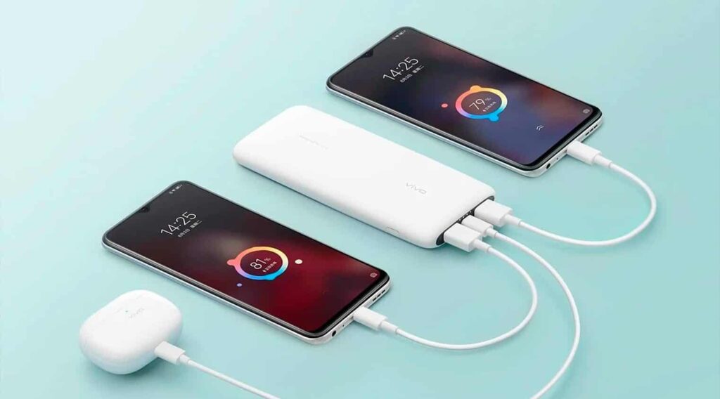 power bank carregando celular