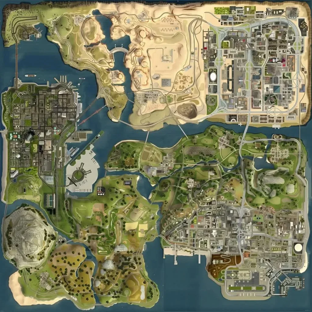 mapa de GTA San Andreas