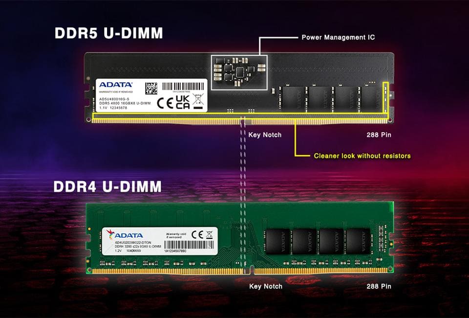 comparação DDR4 vs DDR5
