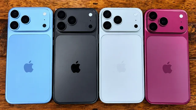 iPhone 18 Pro nas cores preto, prateado, glacial e bordô